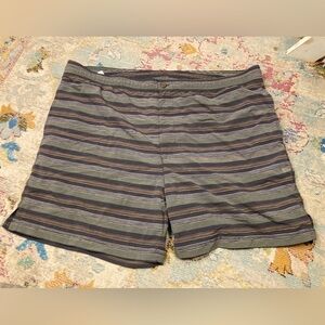 Tommy Bahama Green And Brown Striped Swim Trunks Size Medium